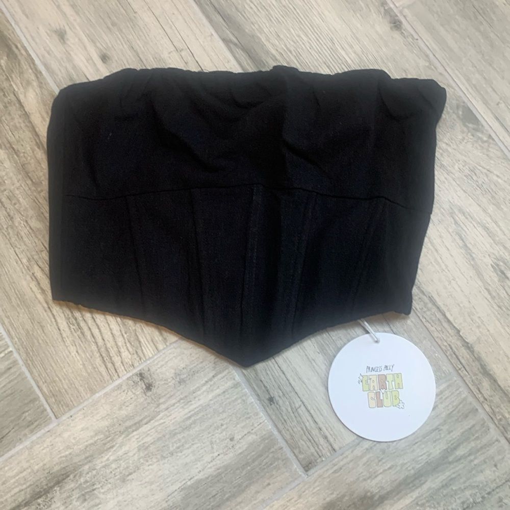 PRINCESS POLLY DARBIE STRAPLESS TOP BLACK SIZE 4
